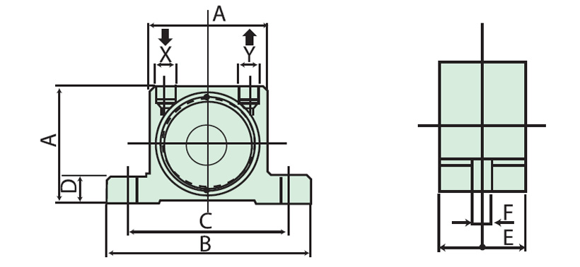 dimensions pneumatic roller vibrators